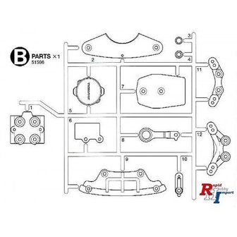 TAMIYA M-07 B-Parts (Bumpers) - 51596