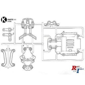 TAMIYA M-07 Concept K Parts - (Stiffeners) - 51599