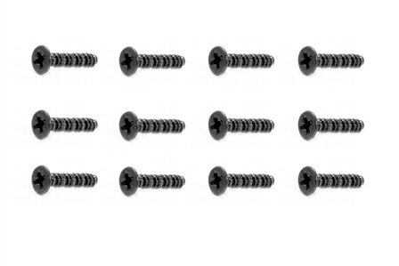 Countersunk Self Tapping screw 2.6X18mm (12pcs), YEL13022