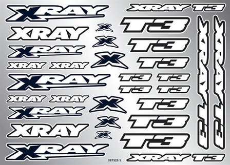Xray T3 Sticker For Body - White, X397325