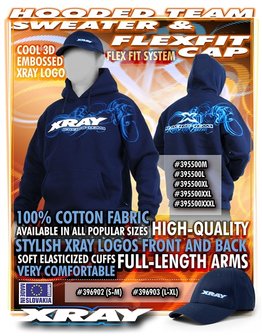 Xray Sweater Hooded - Blue (XL), X395500XL