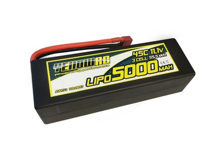 YellowRC LiPo 5000mAh 11,1V 3S45C Hardcase Deans plug, YEL2653