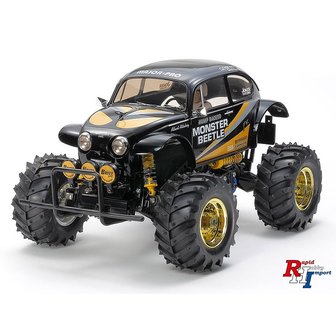 TAMIYA47419-S1/10 RC Monster Beetle black Edition met zender en 5kg servo