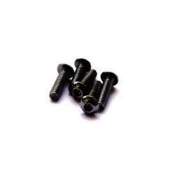 Hiro Seiko Alloy Hex Socket Button Head Screw M3x6 (Black&middot;5pcs