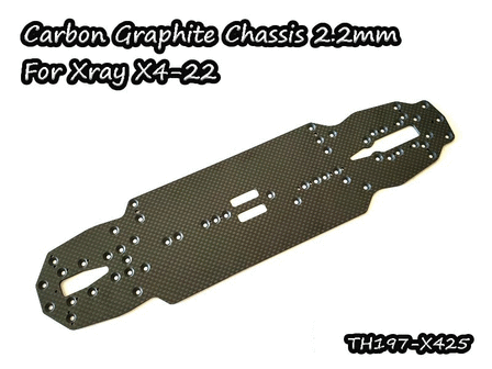 Vigor Carbon Graphite Chassis 2.25mm for Xray X4-22 &amp; X4-2023
