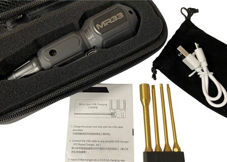 MR33 Electric Screwdriver incl. 2.0, 2.5, 3.0, and 7.0mm Inserts