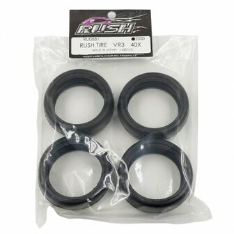 RUSH VR3 40X TIRE 4 PCS FOR 1/10 RC TOURING CAR