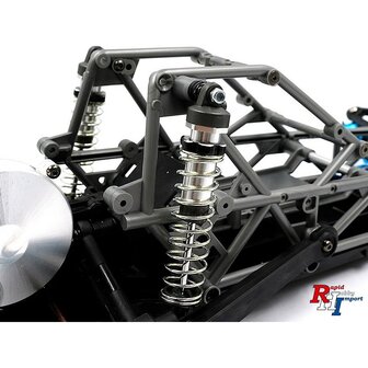 Aluminium veerdemperklem 4st voor Tamiya BBX (BB-01) zwart