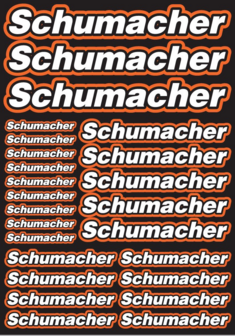 Schumacher Design Pre-Cut Stickers ORANGE