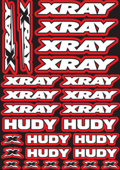 XRAY/HUDY Design Pre-Cut Stickers RED