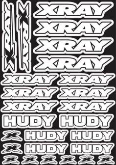 XRAY/HUDY Design Pre-Cut Stickers WHITE