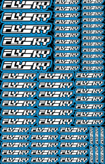 Flysky Racing Design Pre-Cut Stickers BLEU