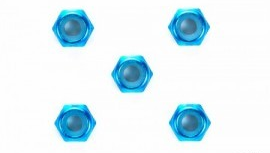 54155 3mm dunne Alu borgmoer (5) blauw geanodiseerd