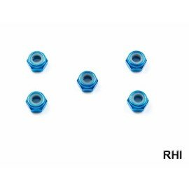 tamiya 54080 4mm/M4 Alu Lock Nut (4) blauw geanodiseerd