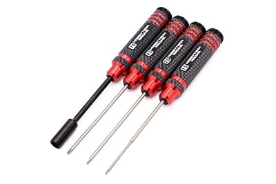 Hobbytech Hex Wrench Set 1.5 / 2 / 2.5mm and Nut 7mm (Red)