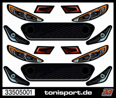 33Graphix Inside Headlight / Grill Sticker Xtreme Zenith
