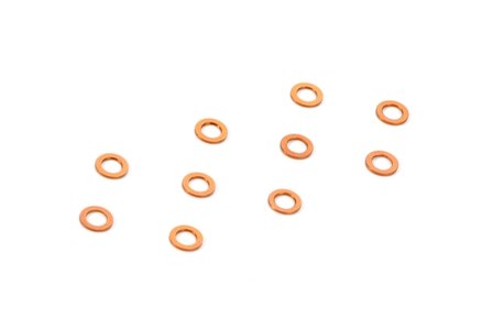 XRAY ALU SHIM 3x5x0.5MM - ORANGE (10) - 303142-O