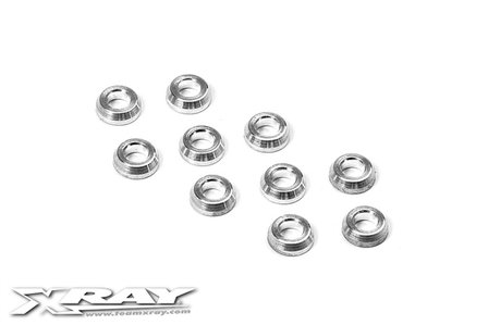 XRAY Alu Conical Shim 3X6X2.0mm (10) - 362280