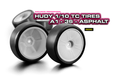 HUDY 1/10 TC Tires A1-36 - Asphalt (4) - 803062