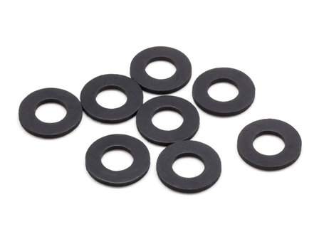 SMJ Rubber Body Mount Spacer M (6x12x1.0mm/8pcs) - SMJ1034