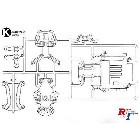 TAMIYA M-07 Concept K Parts - (Stiffeners) - 51599