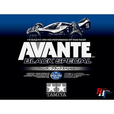 TAMIYA 47390 1/10 R/C Avante (2011) Zwart Special