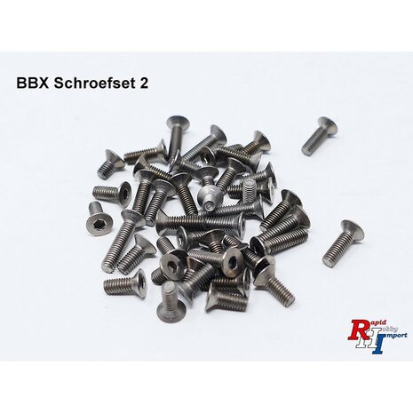 Titanium schroevenset passend voor de Tamiya BBX (BB-01)