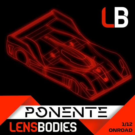 Lens Bodies Ponente 1:12 Onroad Clear Body - Ultra Light