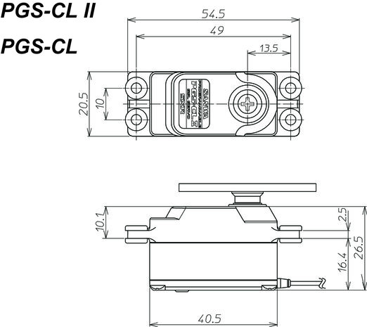 Sanwa PGS-CL2 Low Profile SXR Response (0.08s/16.6kg/7.4V) Coreless Servo