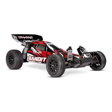 Traxxas Bandit 1/10 2wd Brushed Hd With Battery & Usb-c Charger Red X - 24254-8-REDX