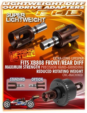 XB808 F/R DIFF OUTDRIVE ADAPTER - LIGHTW. - HUDY SPRING STE), X355063