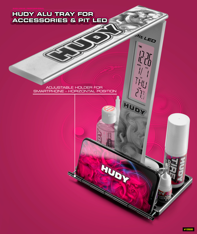 HUDY ALU TRAY FOR ACCESSORIES & PIT LED - 109880