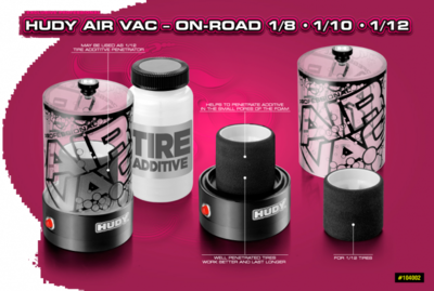 HUDY AIR VAC - VACUUM PUMP WITH TRAY - ON-ROAD 1/8, 1/10, 1/12 - 104003
