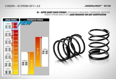 Xray 4s Spring-set C=3.0 (2) - 308290