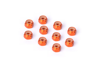 Hudy Alu Nut M4 - Orange (10) - 296540-O