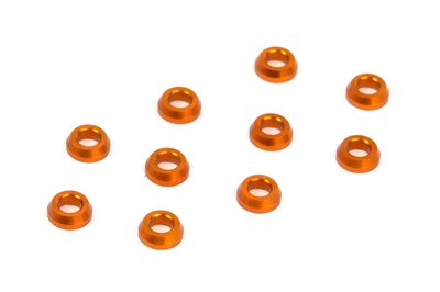 Xray Alu Conical Shim 3x6x2.0mm - Orange (10), X362280-o - 362280-O