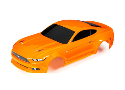 Traxxas Body, Ford Mustang, Orange (painted, Decals Applied) - 8312T