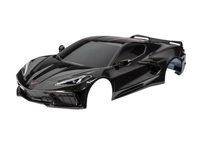 Traxxas Body, Chevrolet Corvette Stingray, Complete (black) (painted, Decals Applied) (includes Side Mirrors, Spoiler, Grilles, Vents, & Clipless Mounting) - 9311A
