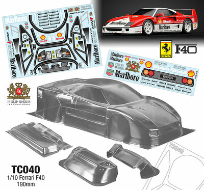 TC040 1/10 Ferrari F40, 190mm MB