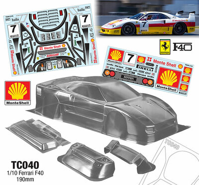 TC040 1/10 Ferrari F40, 190mm SH