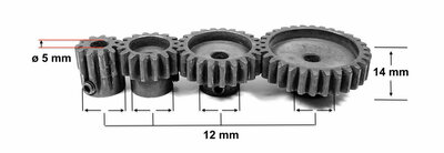 ABSIMA MOTOR TANDWIEL M1.0 17T