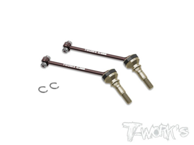 T-Work`s Ball Bearing Rear Drive Shaft Set 47,8mm with Aluminum Axles for Xray X4-2023 (2)