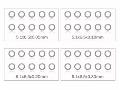 MR33 Shim Washer Set 5,1 x 6,5mm 0,05 / 0,1 / 0,2 / 0,3mm (10ea)
