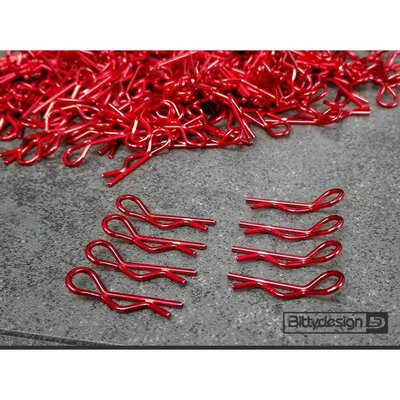 Bittydesign 1/10 Body Clips Kit 8pcs (4x Left + 4x Right)RED