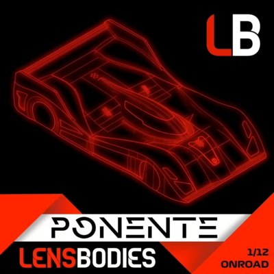 Lens Bodies Ponente 1:12 Onroad Clear Body - Ultra Light