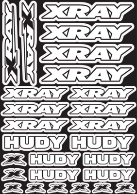 XRAY/HUDY Design Pre-Cut Stickers WHITE