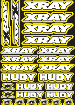 XRAY/HUDY Design Pre-Cut Stickers YELLOW