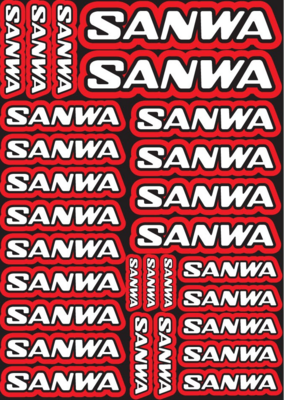 Sanwa Design Pre-Cut Stickers RED