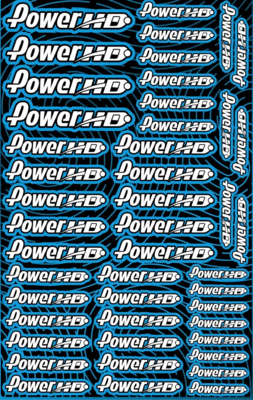 Power HD Racing Design Pre-Cut Stickers BLUE