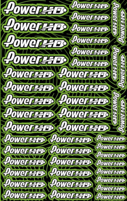 Power HD Racing Design Pre-Cut Stickers GREEN